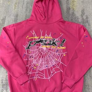 Pink Graphic Hoodie with Web Design